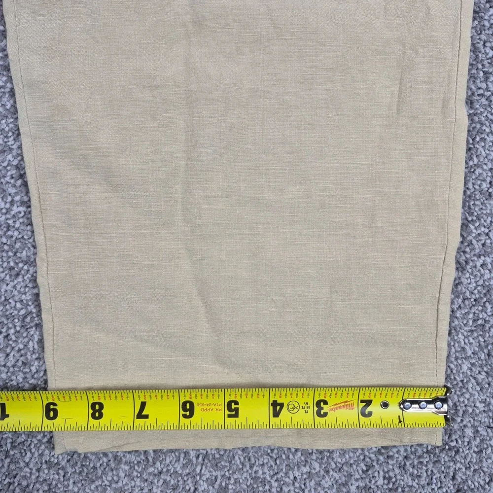 Polo Ralph Lauren Linen Silk Pleated Pants Mens 36 Beige Tan Vintage